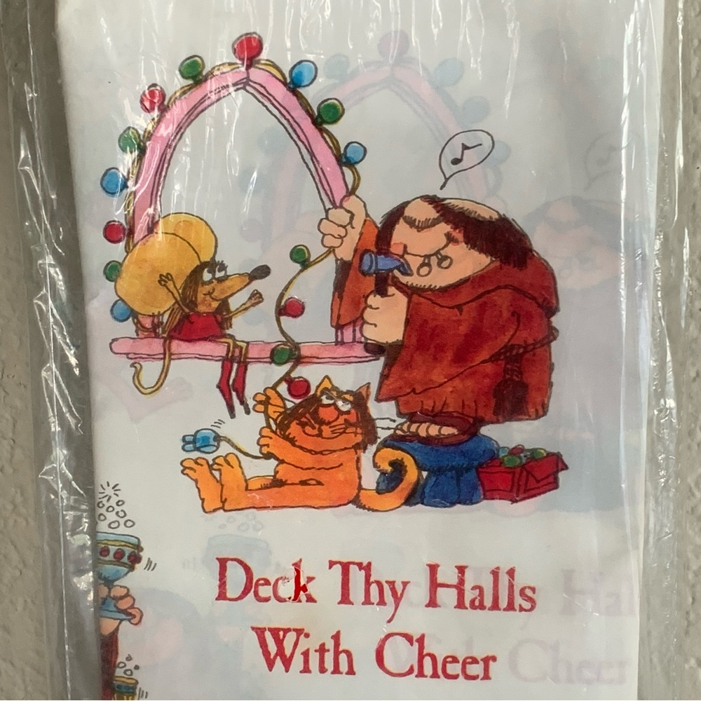 Vintage American Greetings Sherman On The Mount Cat Holiday Gift Wrap 26 Sq. Ft.